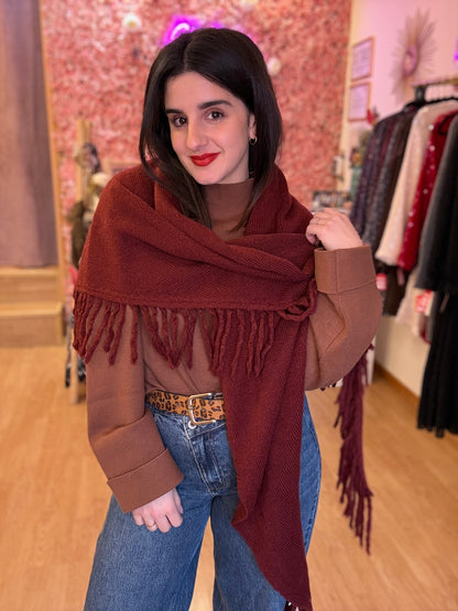 Poncho flecos