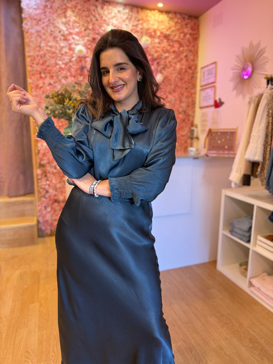 Falda satinada