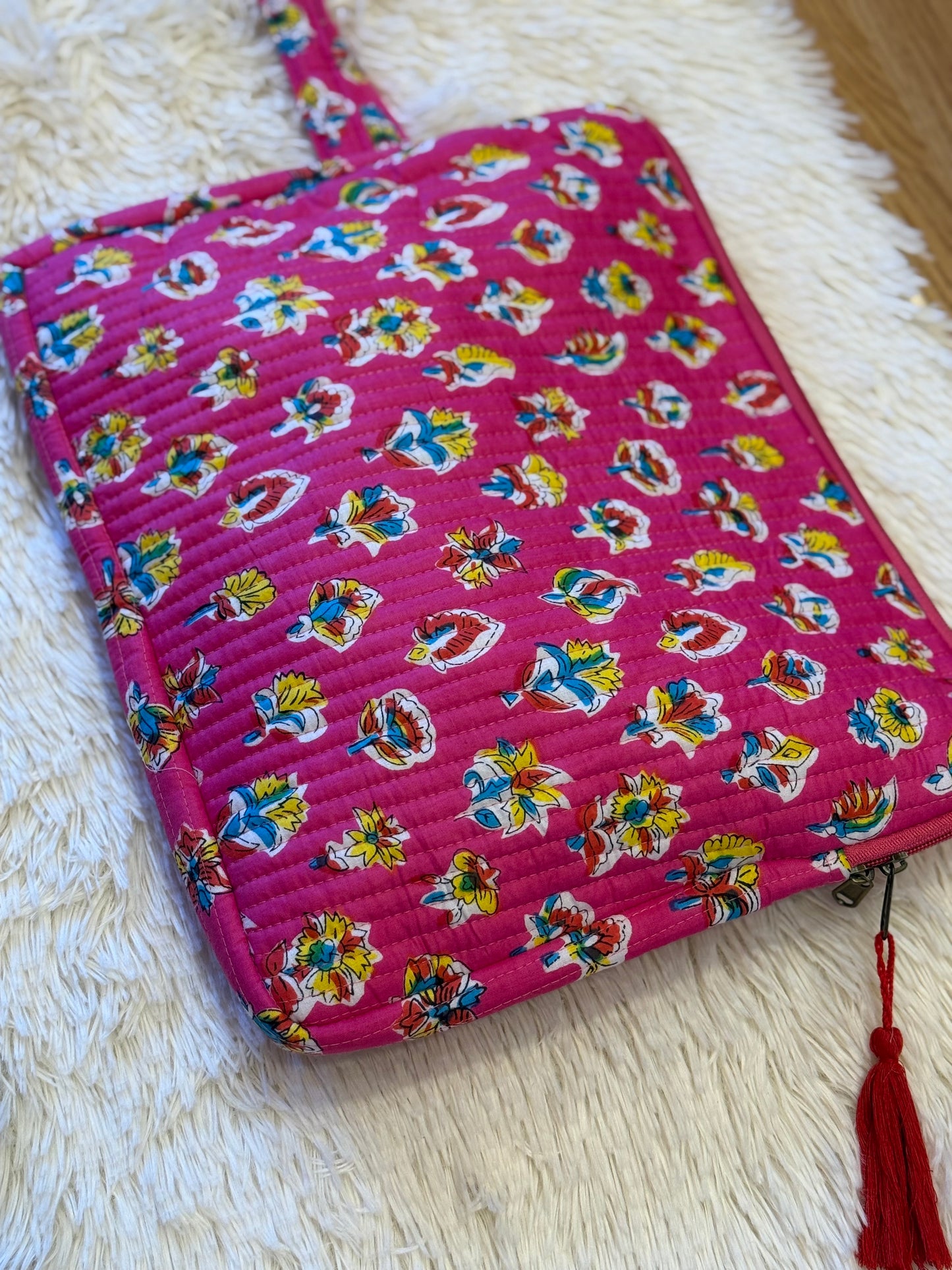 Funda de ordenador - Fucsia floral