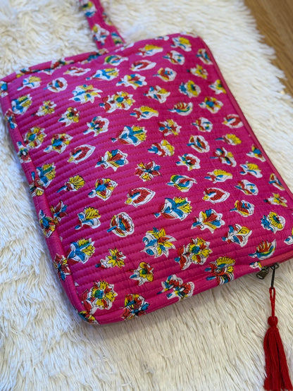 Funda de ordenador - Fucsia floral