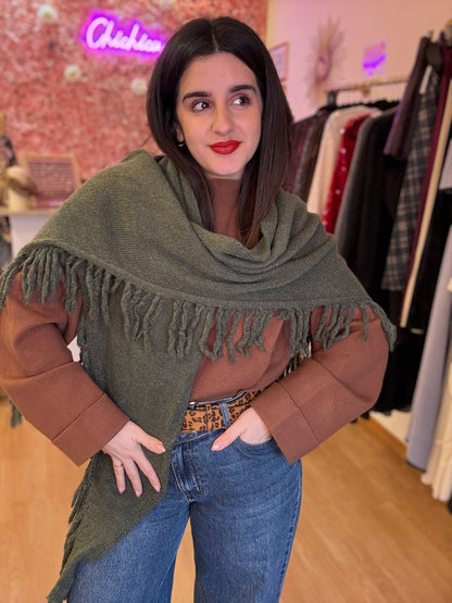 Poncho flecos
