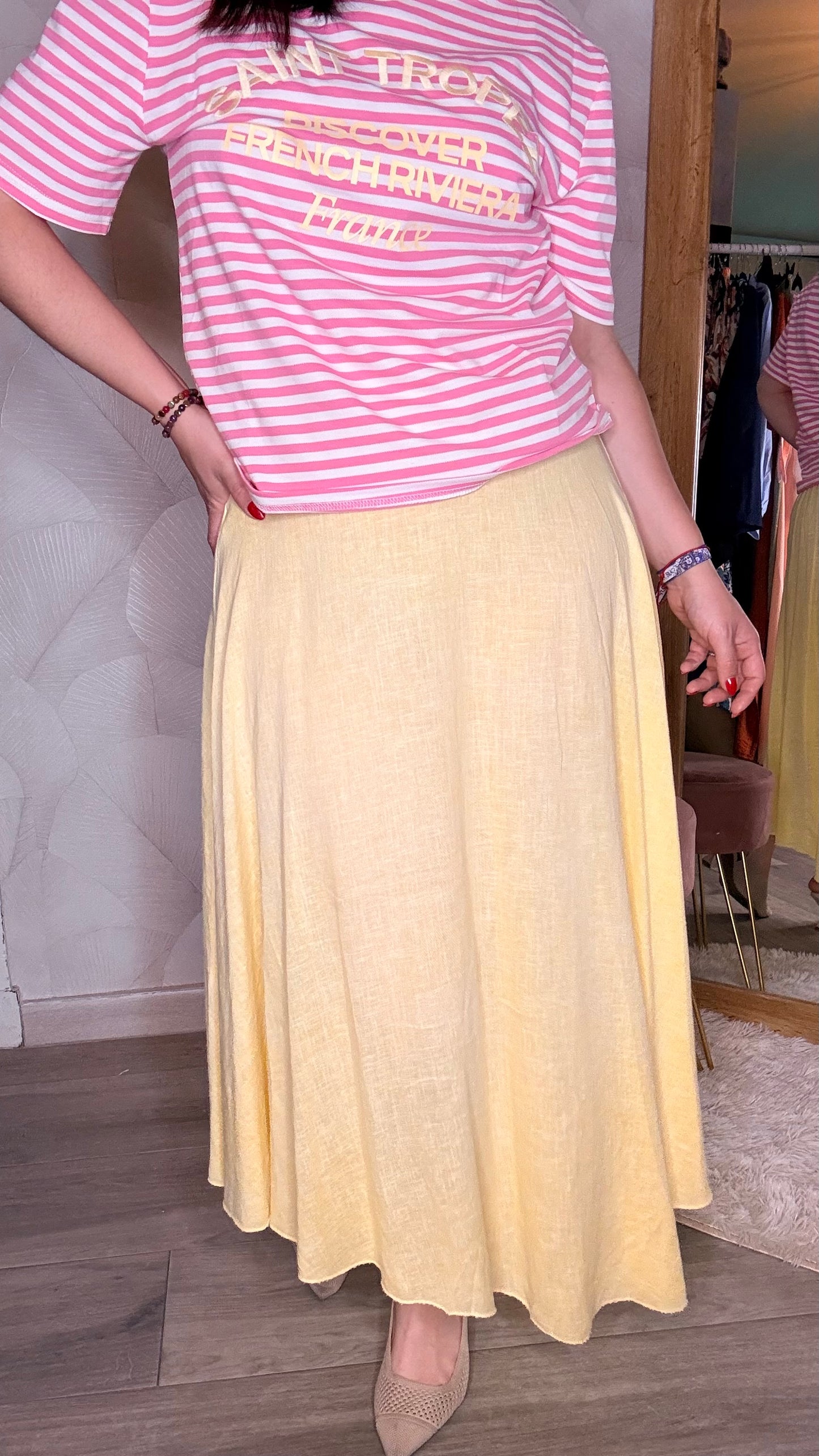 Falda limón