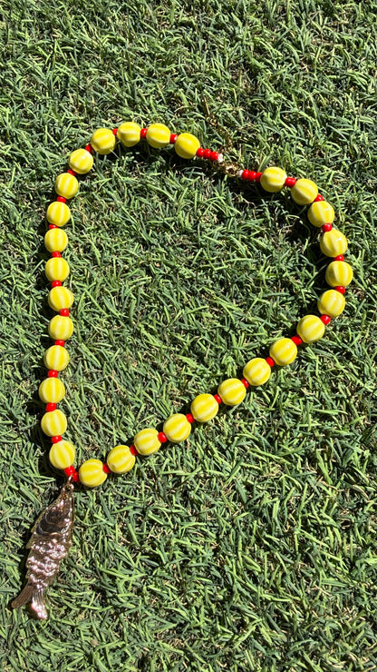 Collar cerámica pez