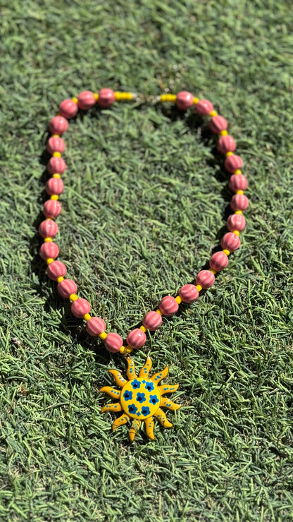 Collar cerámica sol