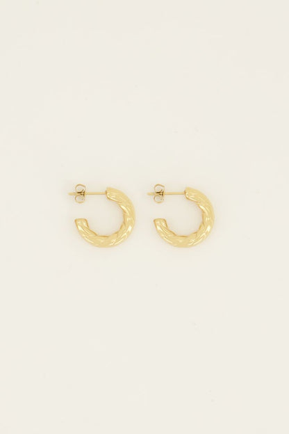 Pendientes estampado cuerda