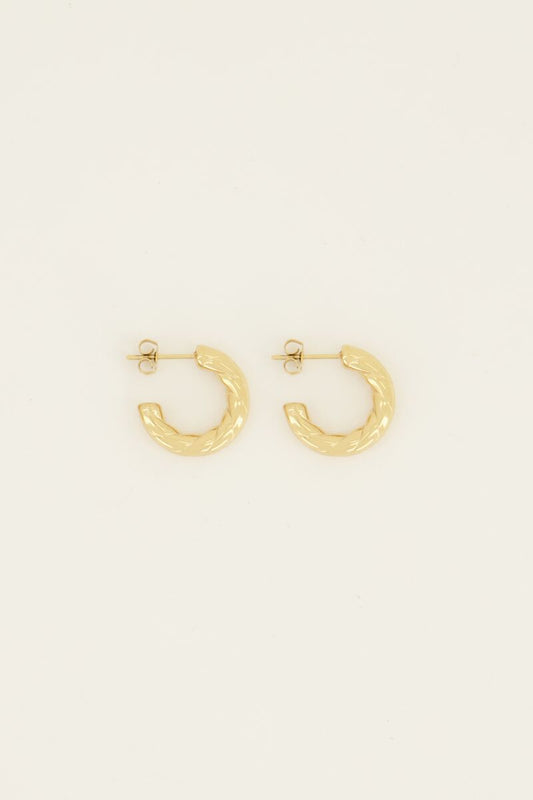 Pendientes estampado cuerda