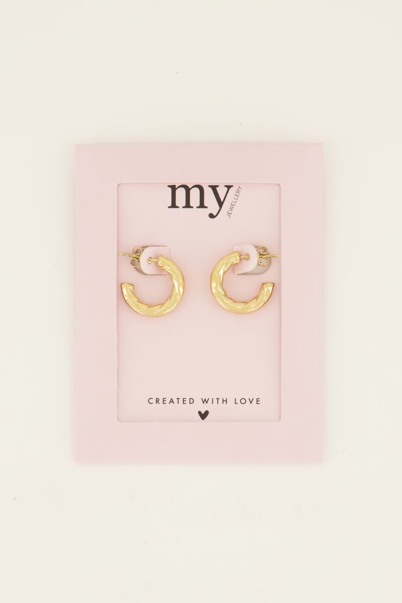 Pendientes estampado cuerda