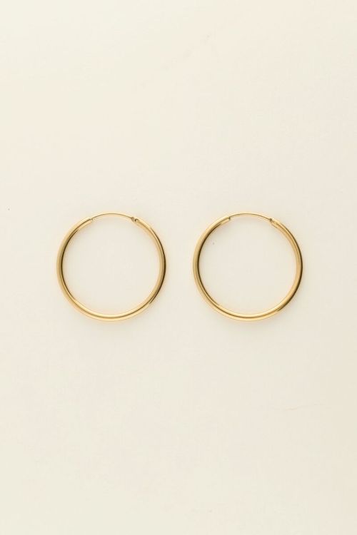 Pendientes de aro básicos medianos