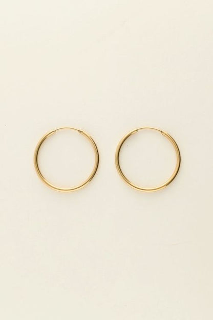 Pendientes de aro básicos medianos