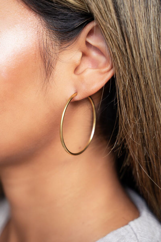 Pendientes de aro básicos grandes
