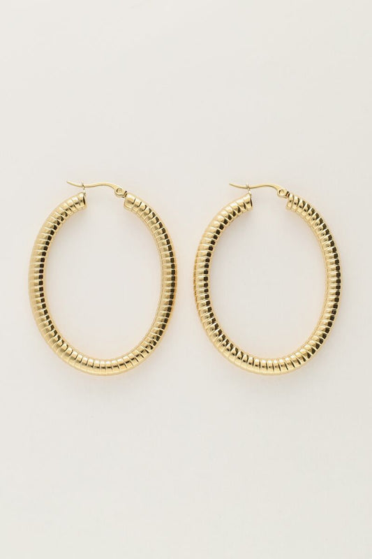 Pendientes de canalé ovalados