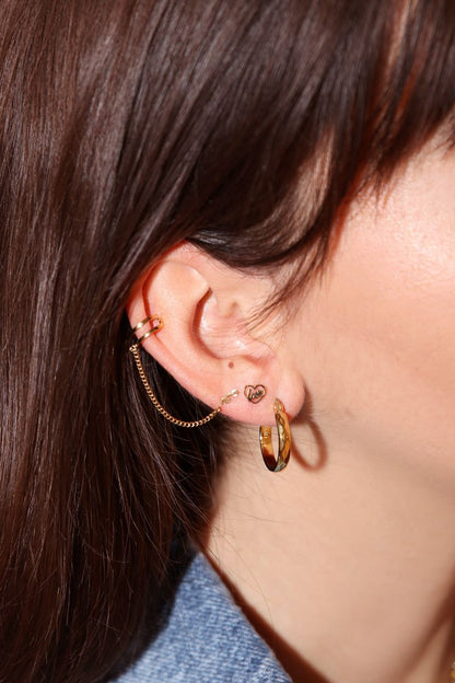 Pendientes de aro estampados.