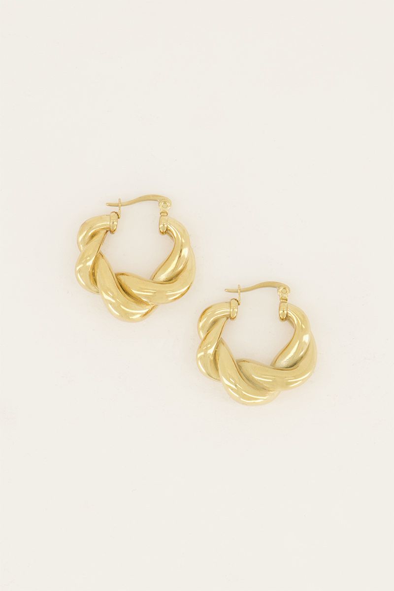 Pendientes retorcidos grandes