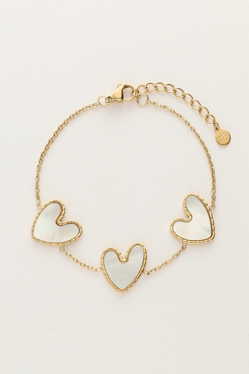 Pulsera corazón de nácar