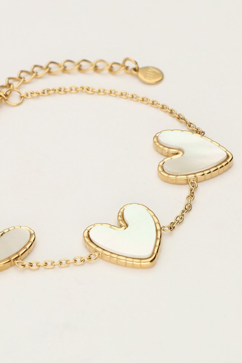 Pulsera corazón de nácar